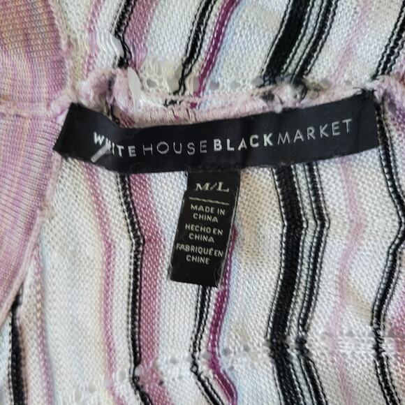 White House Black Market	Size	M/L	Chevron Cape Poncho Tassels Multi Color Easter - Picture 9 of 11